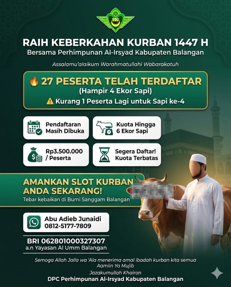 RAIH KEBERKAHAN KURBAN 1447 H BERSAMA PERHIMPUNAN AL-IRSYAD KABUPATEN BALANGAN